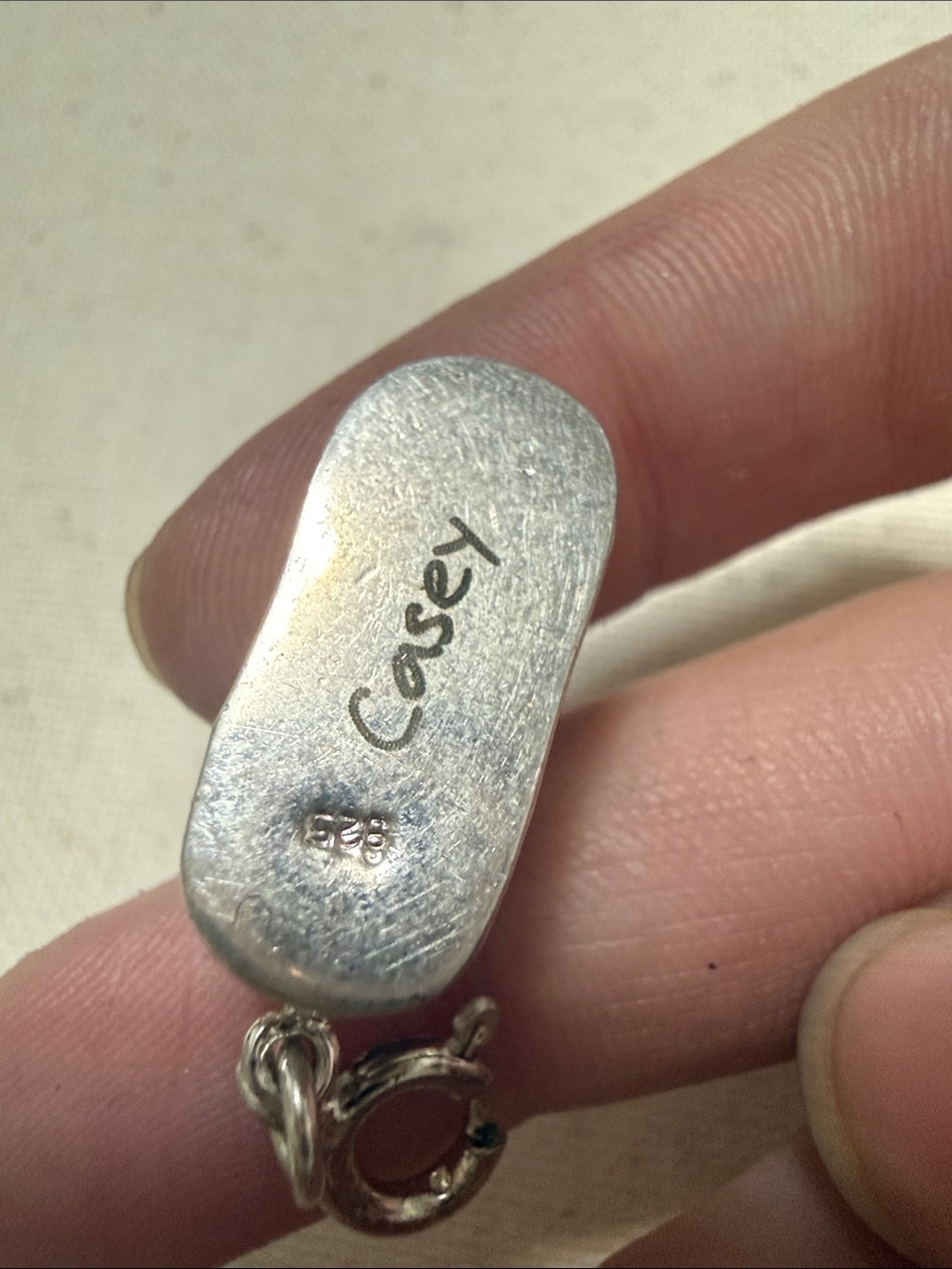 Sterling Silver 925 engraved Casey charm birthstone shoe - Picture 3 of 10